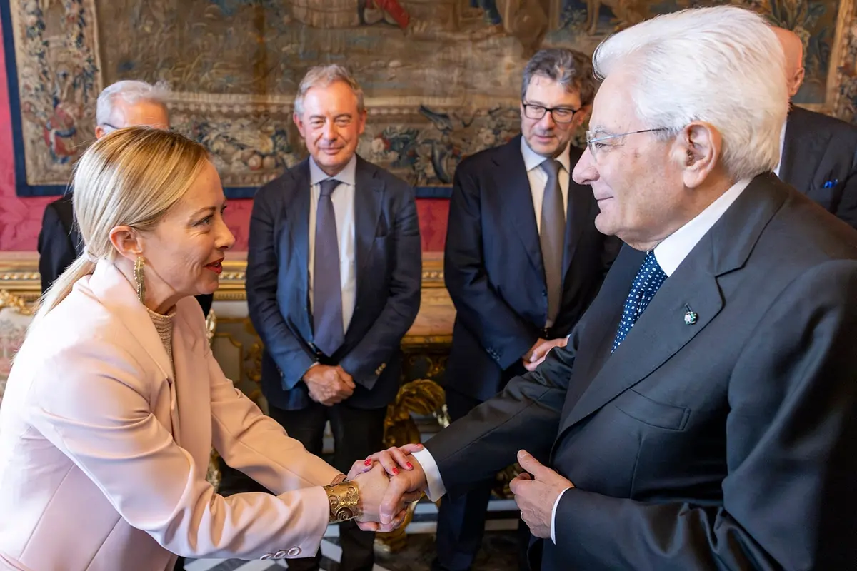 La premier Giorgia Meloni e il presidente della Repubblica Sergio Mattarella