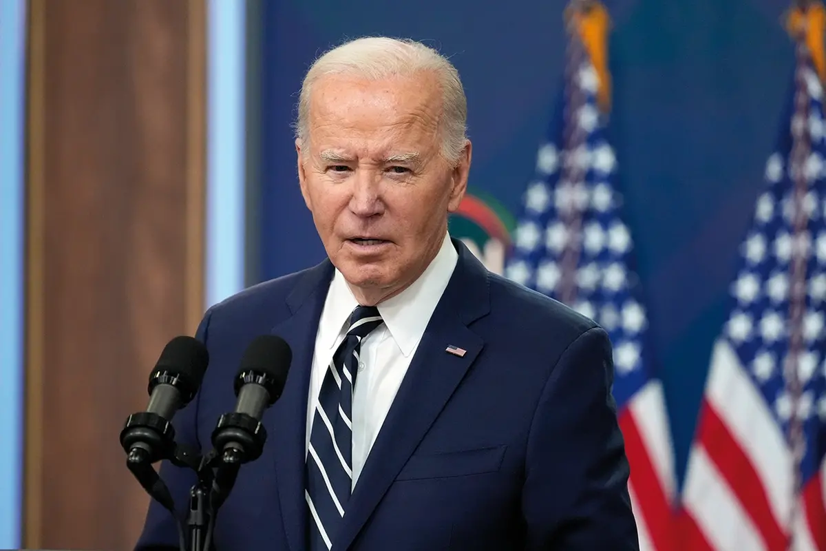 FILE - President Joe Biden speaks on April 12, 2024, in Washington. Ohio lawmakers gathered Tuesday, May 28, 2024, for a rare special session called by Republican Gov. Mike DeWine to pass legislation ensuring Biden appears on the state\\u2019s fall ballot. (AP Photo/Alex Brandon, File) , AP