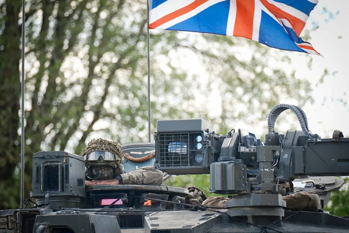 Forze britanniche durante l\\'esercitazione Spring Storm della NATO a Kilingi-Nomme, Estonia , APN