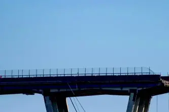 Il ponte Morandi crollato a Genova