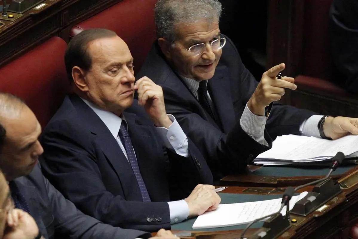 Berlusconi e Cicchitto in aula , lapresse