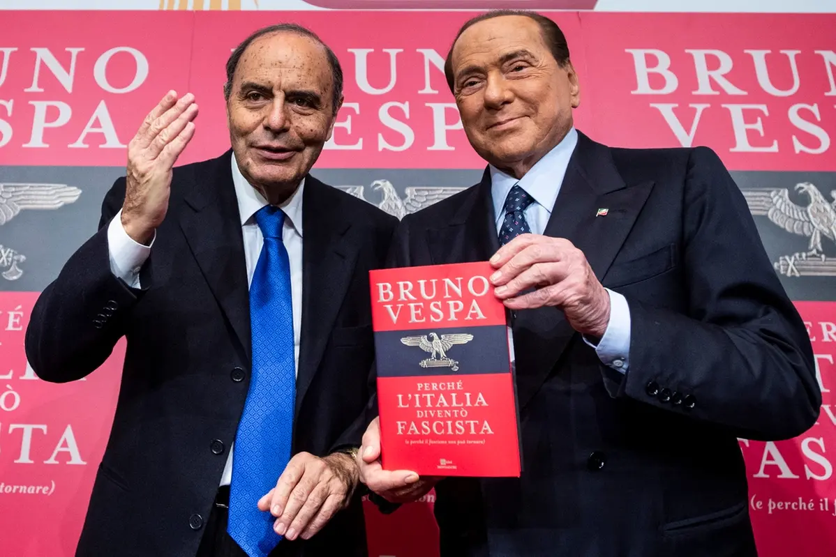 Bruno Vespa insieme a Silvio Berlusconi