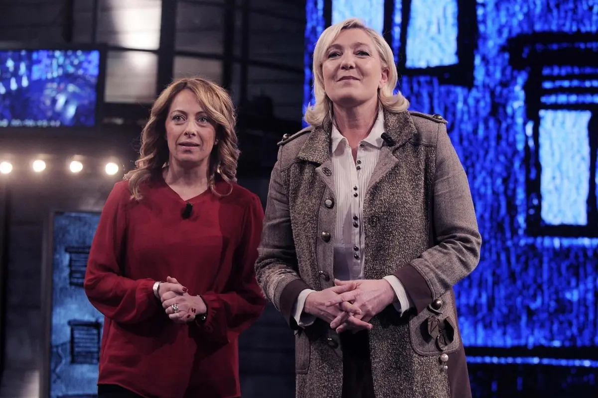 Meloni e Le Pen , LaPresse
