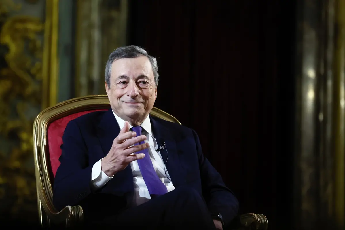 Mario Draghi, gi\\u00E0 presidente del Consiglio dei Ministri (Foto Cecilia Fabiano/LaPresse) , LAPRESSE