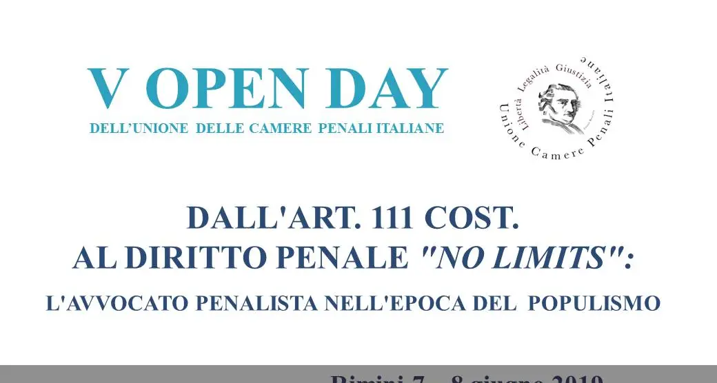 Unione Camere penali, al via l’Open day di Rimini