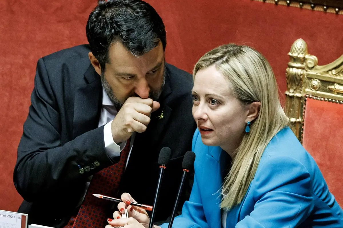Matteo Salvini a colloquio con Giorgia Meloni