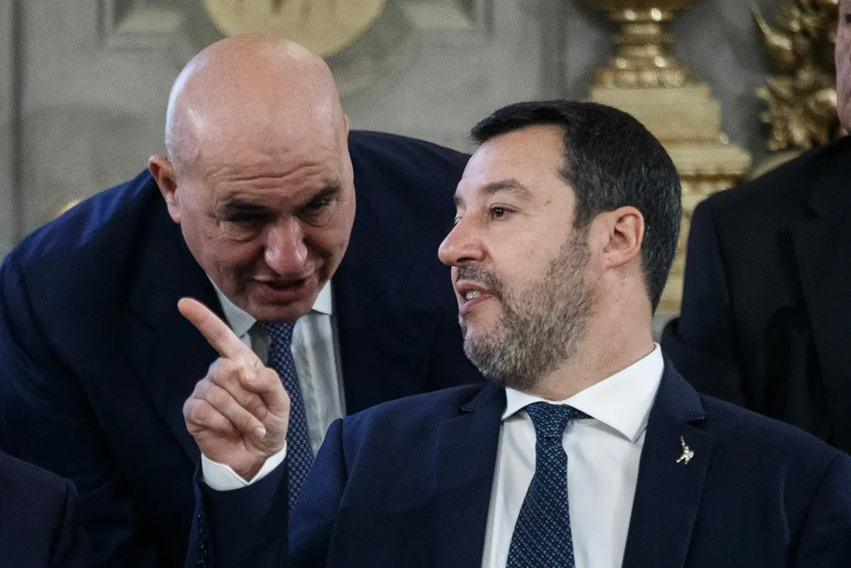 I ministri Guido Crosetto e Matteo Salvini