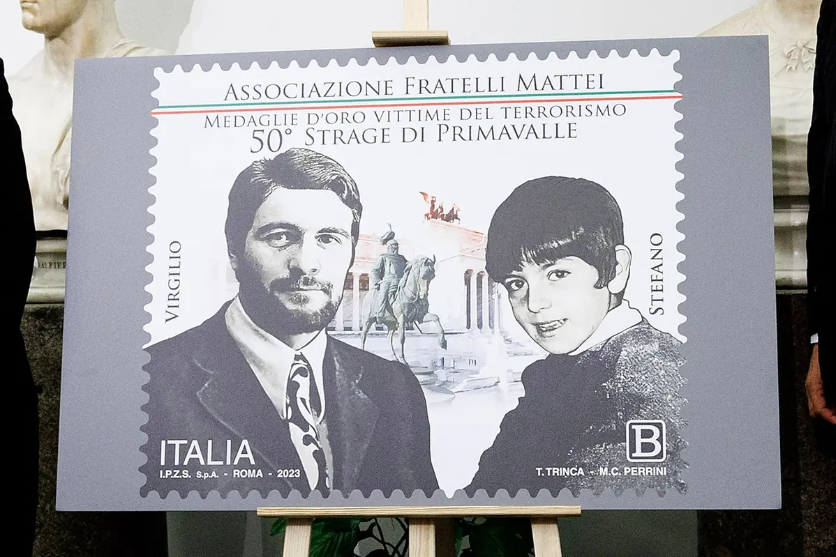 Rogo di Primavalle - Cerimonia di emissione del francobollo in memoria di Stefano e Virgilio Mattei (LaPresse) , LAPRESSE