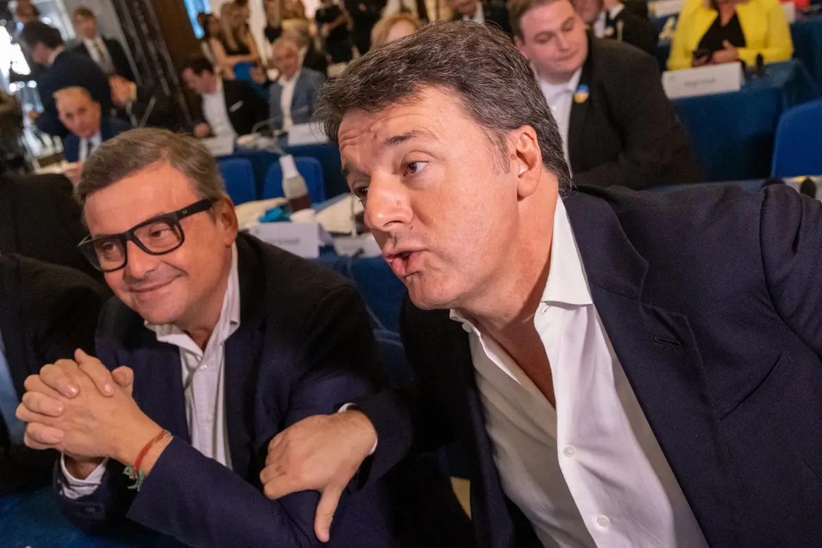 Renzi e Calenda, rispettivamente leader di Italia Viva e Azione (LaPresse) , LAPRESSE
