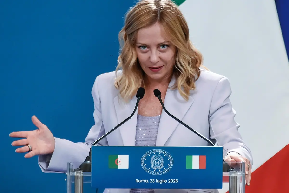 LA PRESIDENTE DEL CONSIGLIO GIORGIA MELONI , IMAGOECONOMICA
