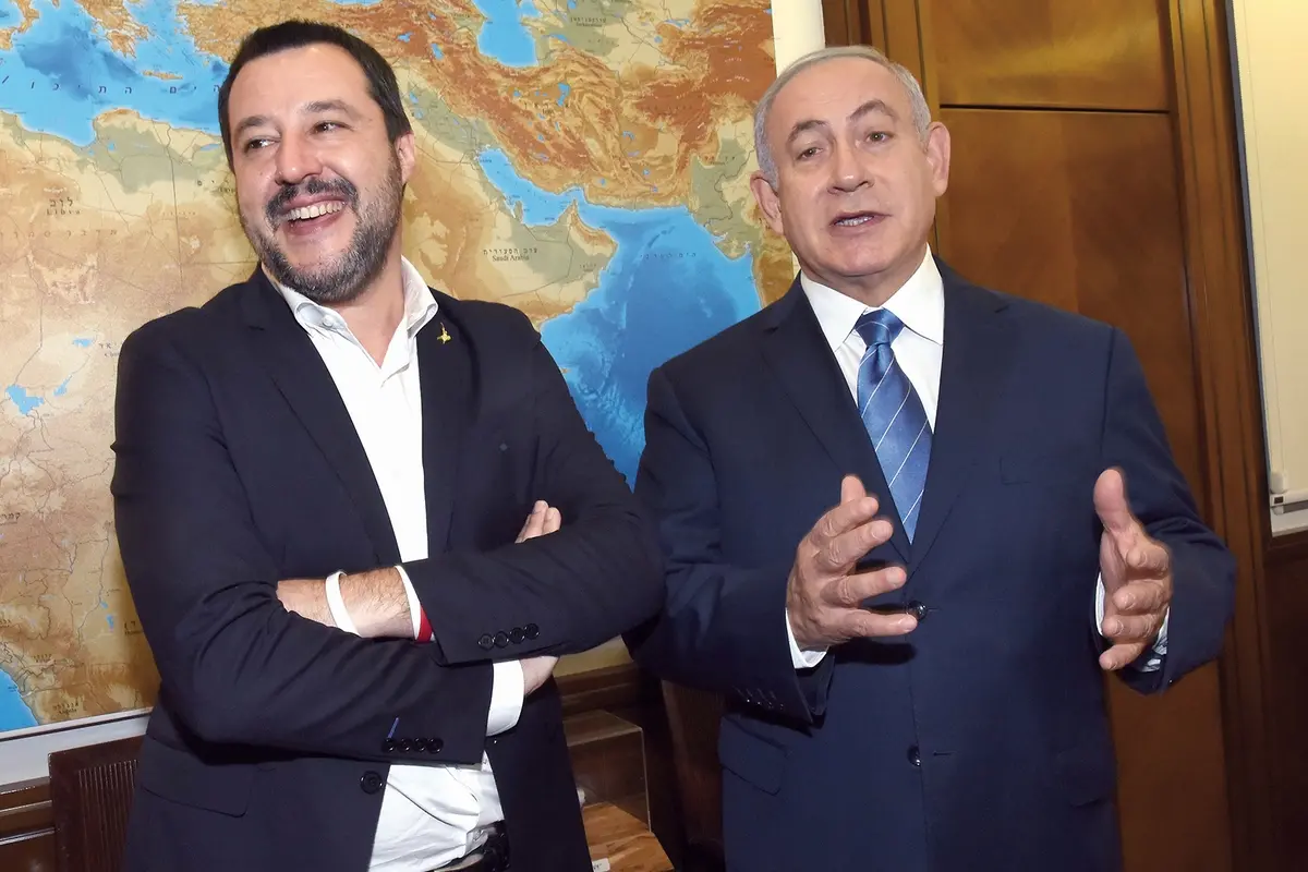 Matteo Salvini incontra il premier israeliano Benjamin Netanyahu