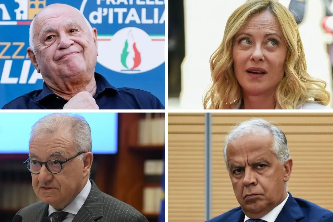 Nella foto, Nordio, Meloni, Mantovano e Piantedosi