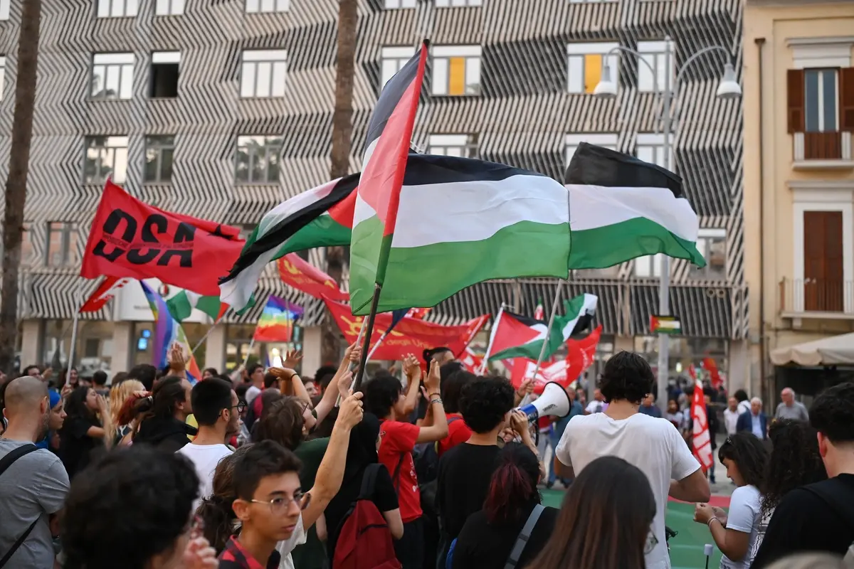 MANIFESTAZIONE PRO PAL A SOSTEGNO DELLA FLOTILLA , IMAGOECONOMICA