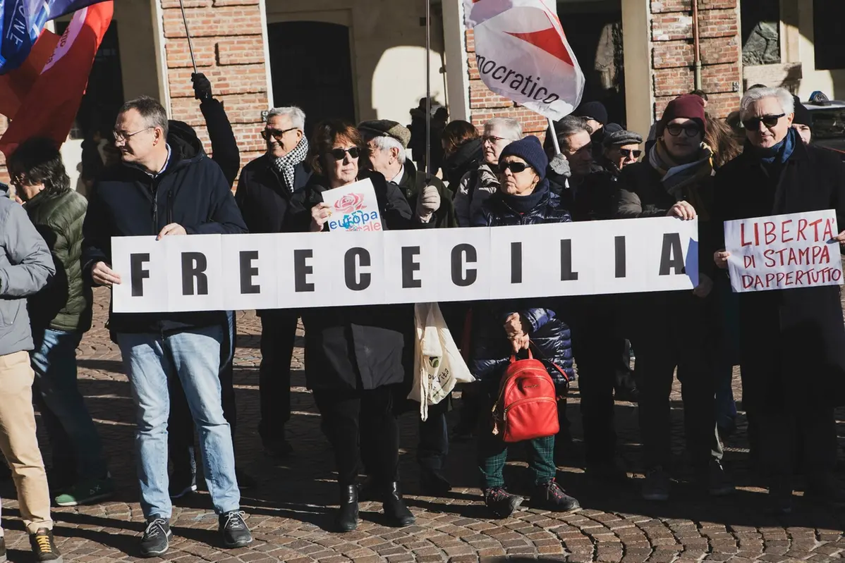 Torino, manifestazione per chiedere la liberazione della giornalista Cecilia Sala , LAPRESSE