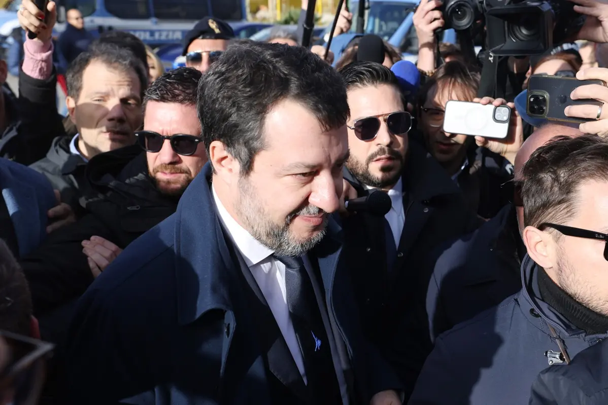 Palermo - Matteo Salvini al processo Open Arms dove si attende la sentenza , LAPRESSE