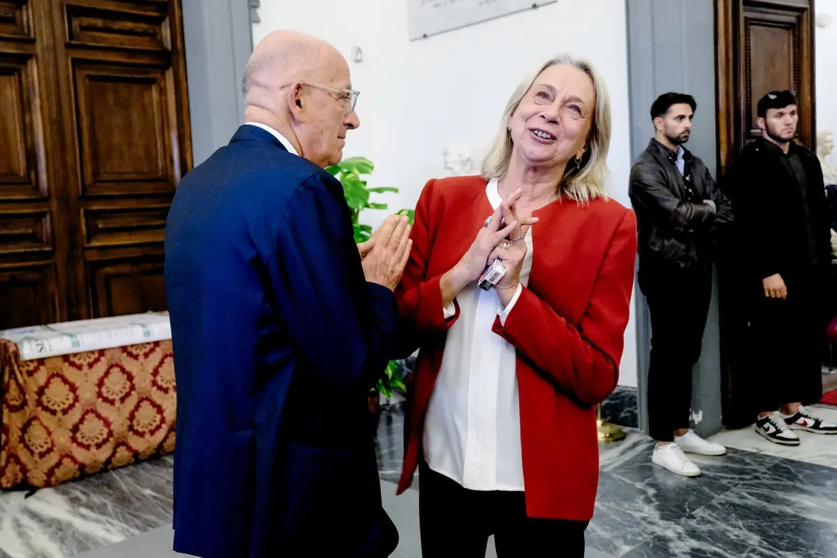 Francesco Paolo Sisto, viceministro alla Giustizia, Silvia Albano, segretario Md, in occasione dell\\u2019evento celebrativo \\u2018Magistratura Democratica fa sessanta\\u2019 , LAPRESSE