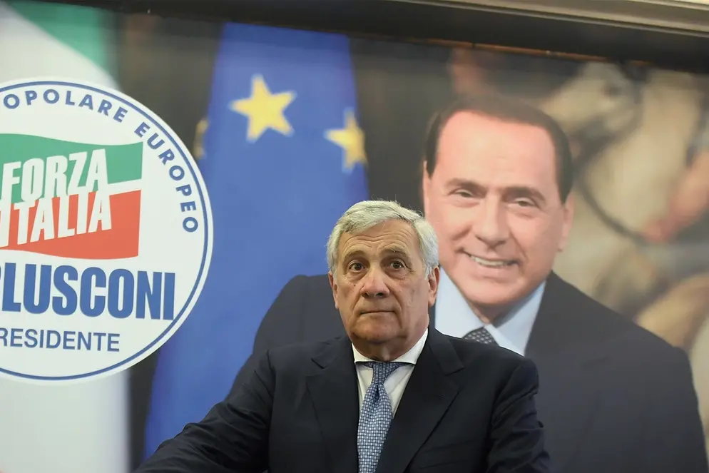 ANTONIO TAJANI MINISTRO NEL PANNELLO SILVIO BERLUSCONI , IMAGOECONOMICA