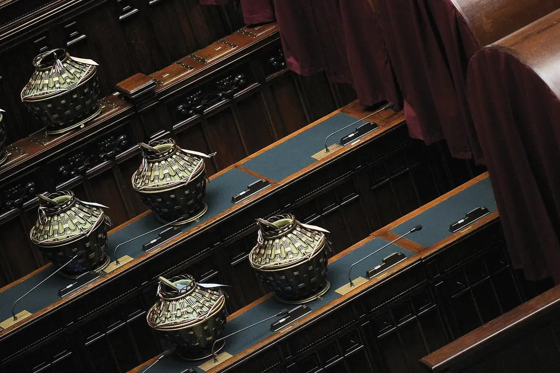 Foto Fabio Cimaglia / LaPresse Roma 19-03-2015 Politica Camera dei Deputati. Seduta congiunta per l\\'elezione di due membri della Consulta Nella foto la Camera dei Deputati Photo Fabio Cimaglia / LaPresse Rome 19-03-2015 Politic Chember of Deputies. Election of two members of the Consulta In the photo the Chamber of Deputies , LaPresse