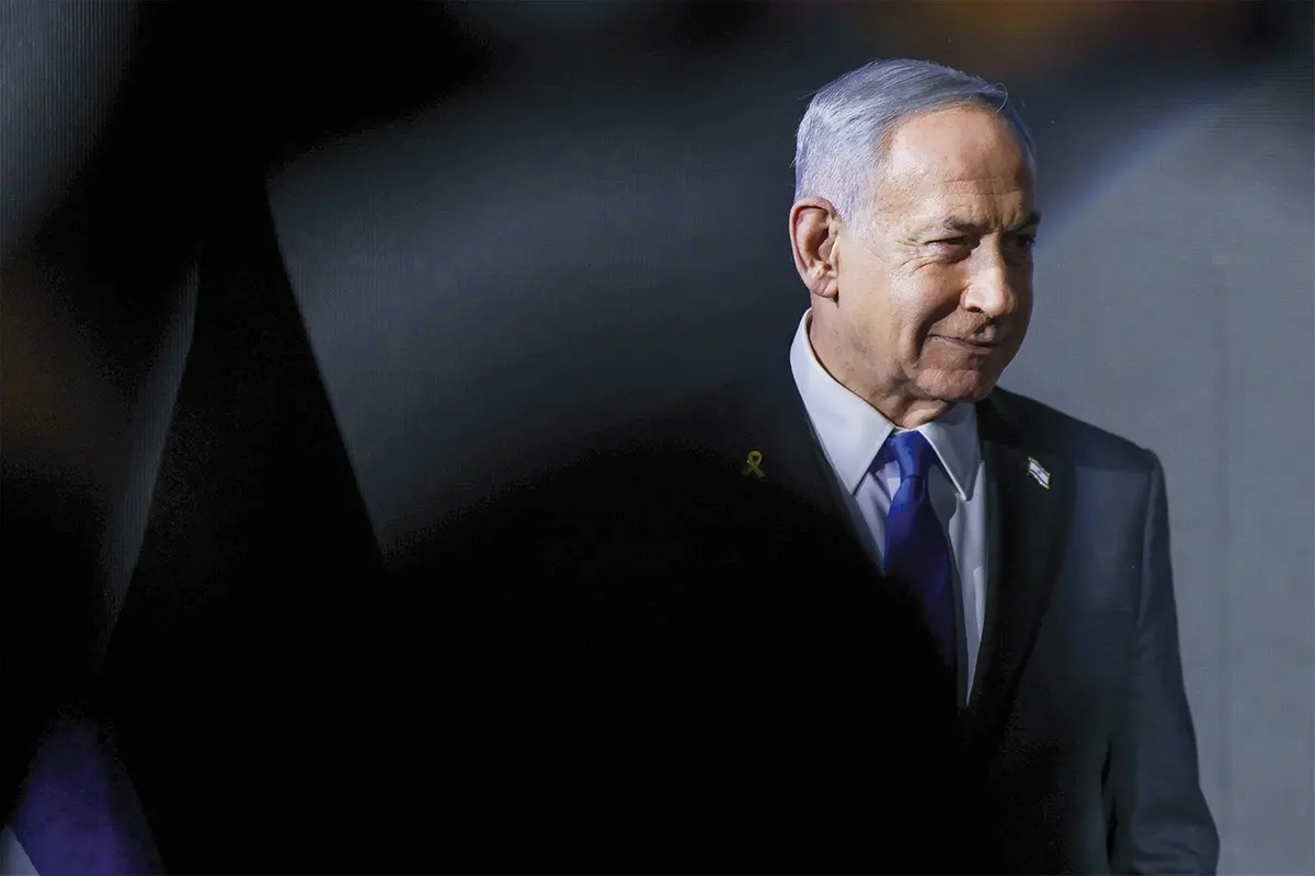 Israeli Prime Minister Benjamin Netanyahu attends the U.S. Independence Day reception, known as the annual \"Fourth of July\" celebration, hosted by Newsmax, in Jerusalem on Wednesday, Aug. 13, 2025. (Ronen Zvulun/Pool Photo via AP) , APN