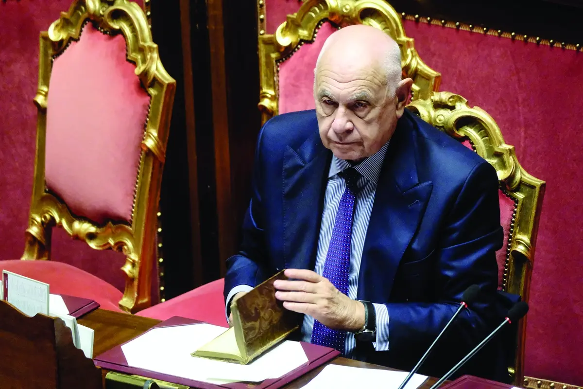 Il ministro della Giustizia Carlo Nordio prima del voto definitivo sulla separazione delle carriere in Senato, lo scorso 29 ottobre (Photo by Mauro Scrobogna / LaPresse) , LAPRESSE