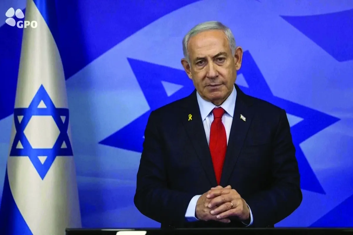 In this screen grab image from video provide by the Israeli Government Press Office, Israeli Prime Minister Benjamin Netanyahu makes a televised statement Tuesday, Nov. 26, 2024, in Jerusalem, Israel. (Israeli Government Press Office via AP) Associated Press / LaPresse Only italy and Spain , APN