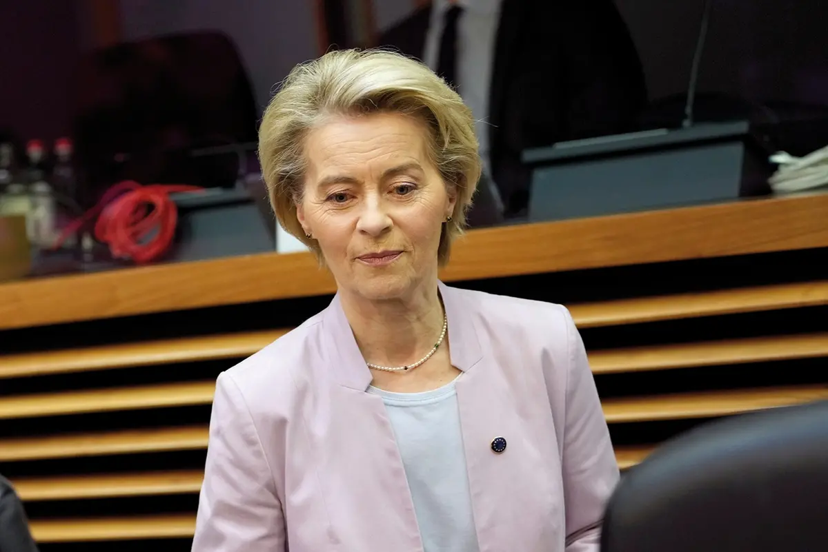 Il presidente della commissione europea Ursula von der Leyen , APN