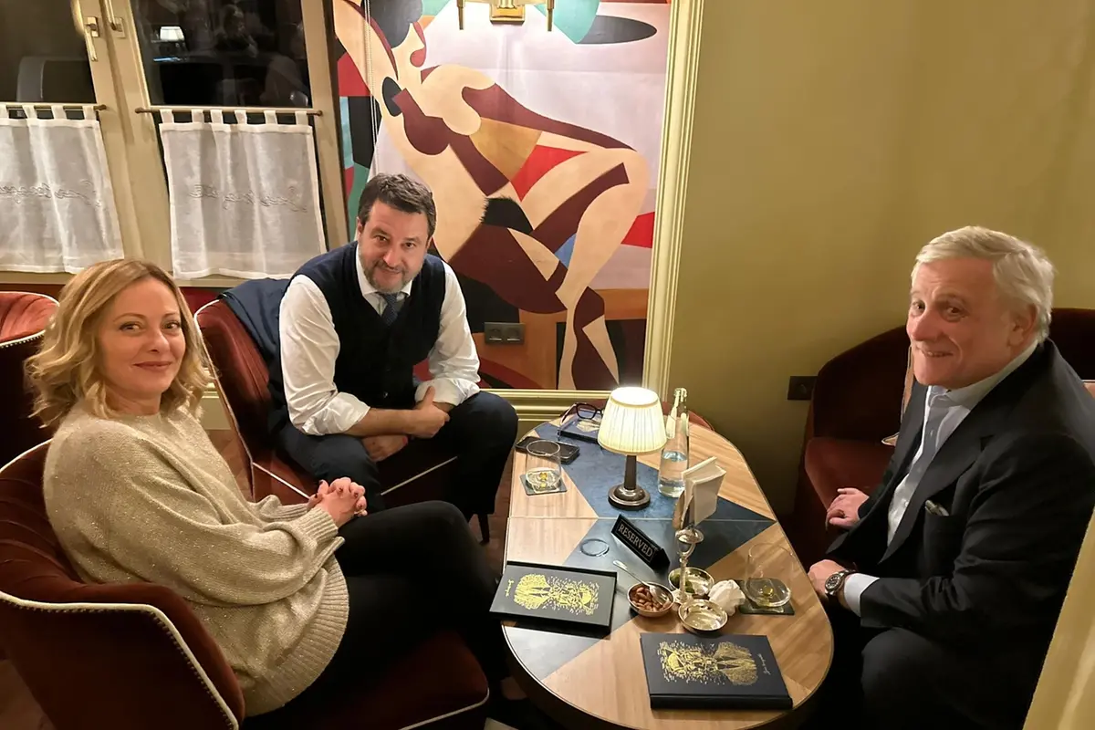 GIORGIA MELONI PRESIDENTE DEL CONSIGLIO MATTEO SALVINI MINISTRO ANTONIO TAJANI MINISTRO , IMAGOECONOMICA