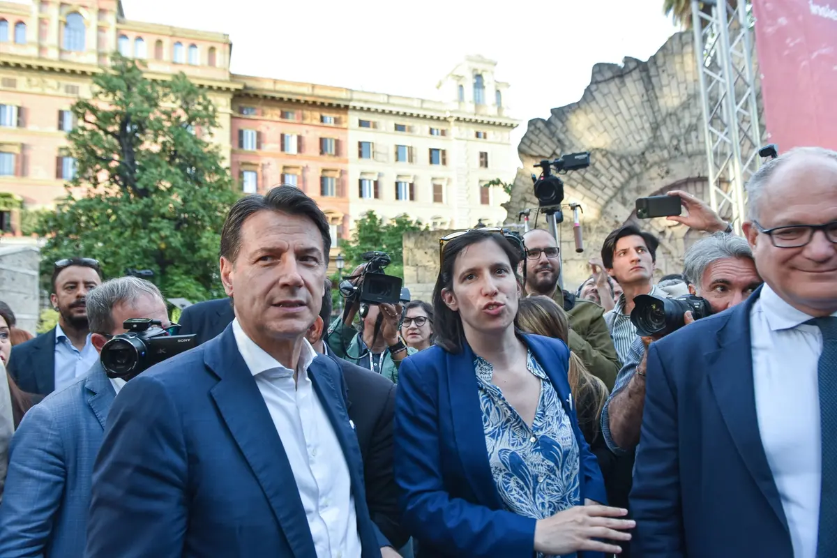 CONTE (M5S) e SCHLEIN (PD) , IMAGOECONOMICA