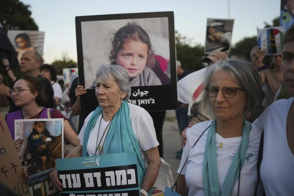 Attivisti israeliani protestano contro la guerra a Gaza , APN