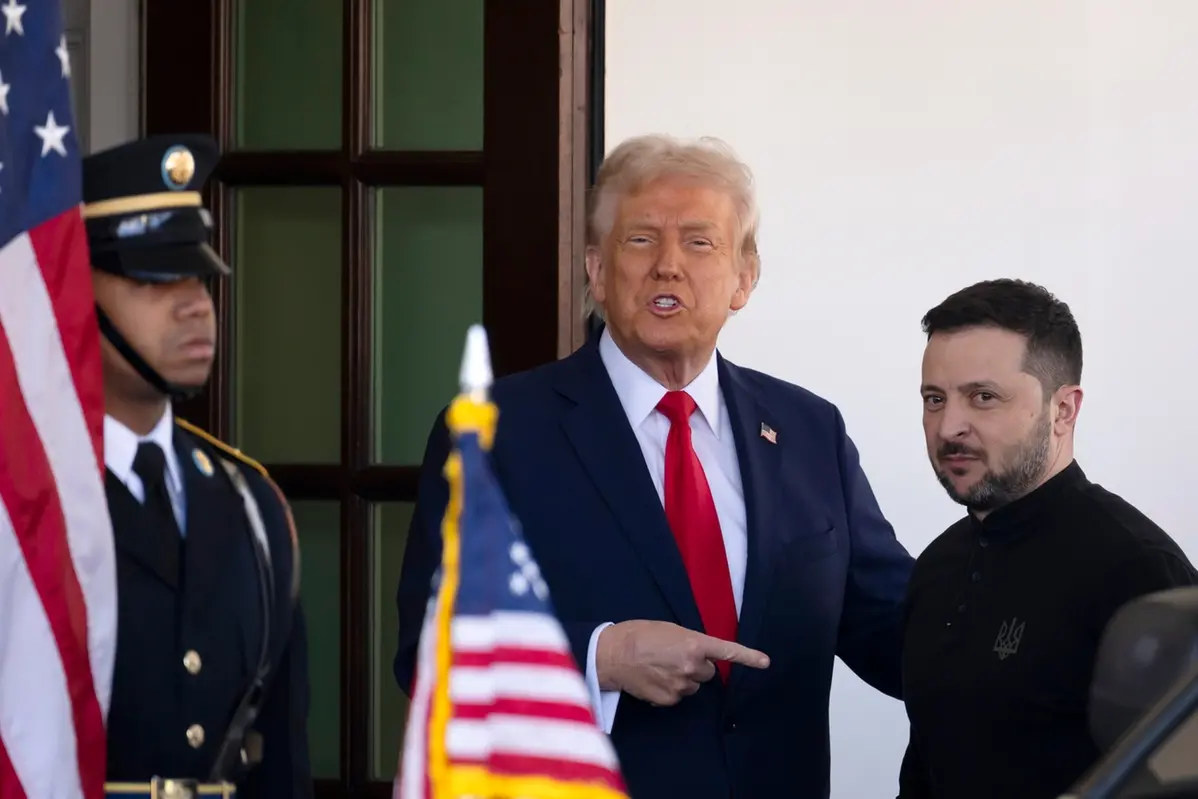 Il Presidente Donald Trump riceve il Presidente dell\\'Ucraina Volodymyr Zelensky alla Casa Bianca , APN