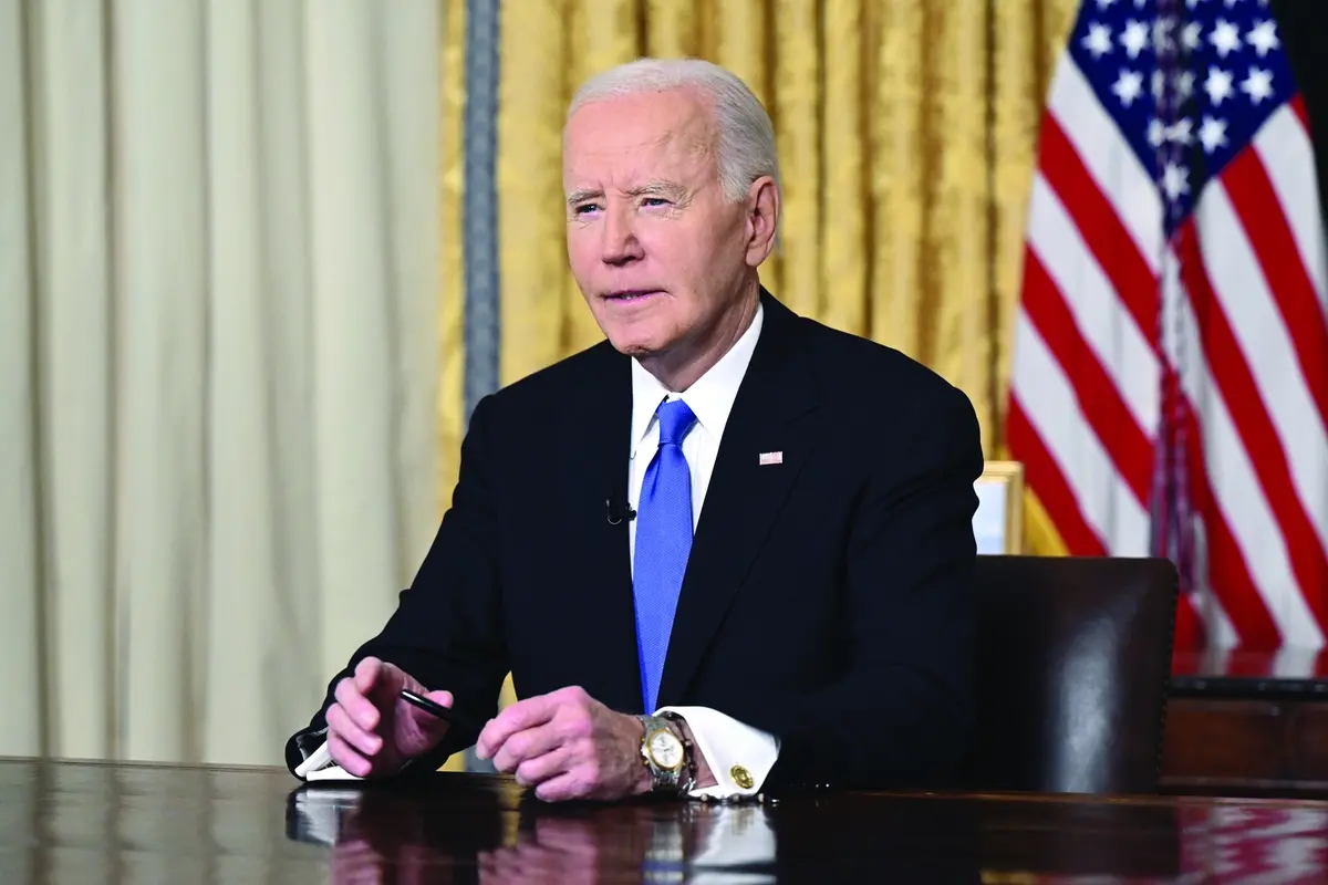 President Joe Biden speaks from the Oval Office of the White House as he gives his farewell address Wednesday, Jan. 15, 2025, in Washington. (Mandel Ngan/Pool via AP) Associated Press/LaPresse , APN