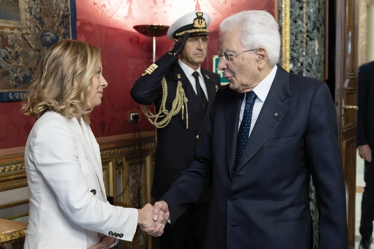 IL PRESIDENTE DELLA REPUBBLICA SERGIO MATTARELLA, IL PRESIDENTE DEL CONSIGLIO GIORGIA MELONI , IMAGOECONOMICA