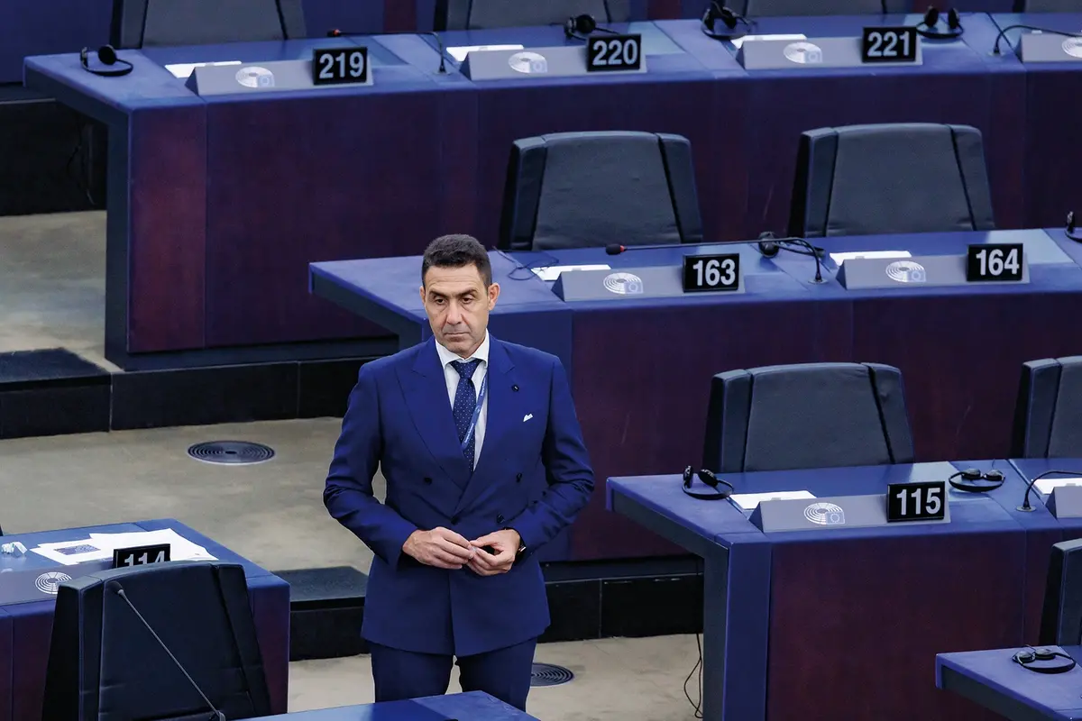 Roberto Vannacci durante il voto per l\\u2019elezione del presidente della Commissione europea nell\\u2019aula del Parlamento europeo a Strasburgo, Gioved\\u00EC, 18 Luglio 2024 (Foto Roberto Monaldo / LaPresse) Roberto Vannacci during the vote for the election of the President of the European Commission in the hall of the European Parliament in Strasbourg, Thursday, July 18, 2024 (Photo by Roberto Monaldo / LaPresse) , LAPRESSE