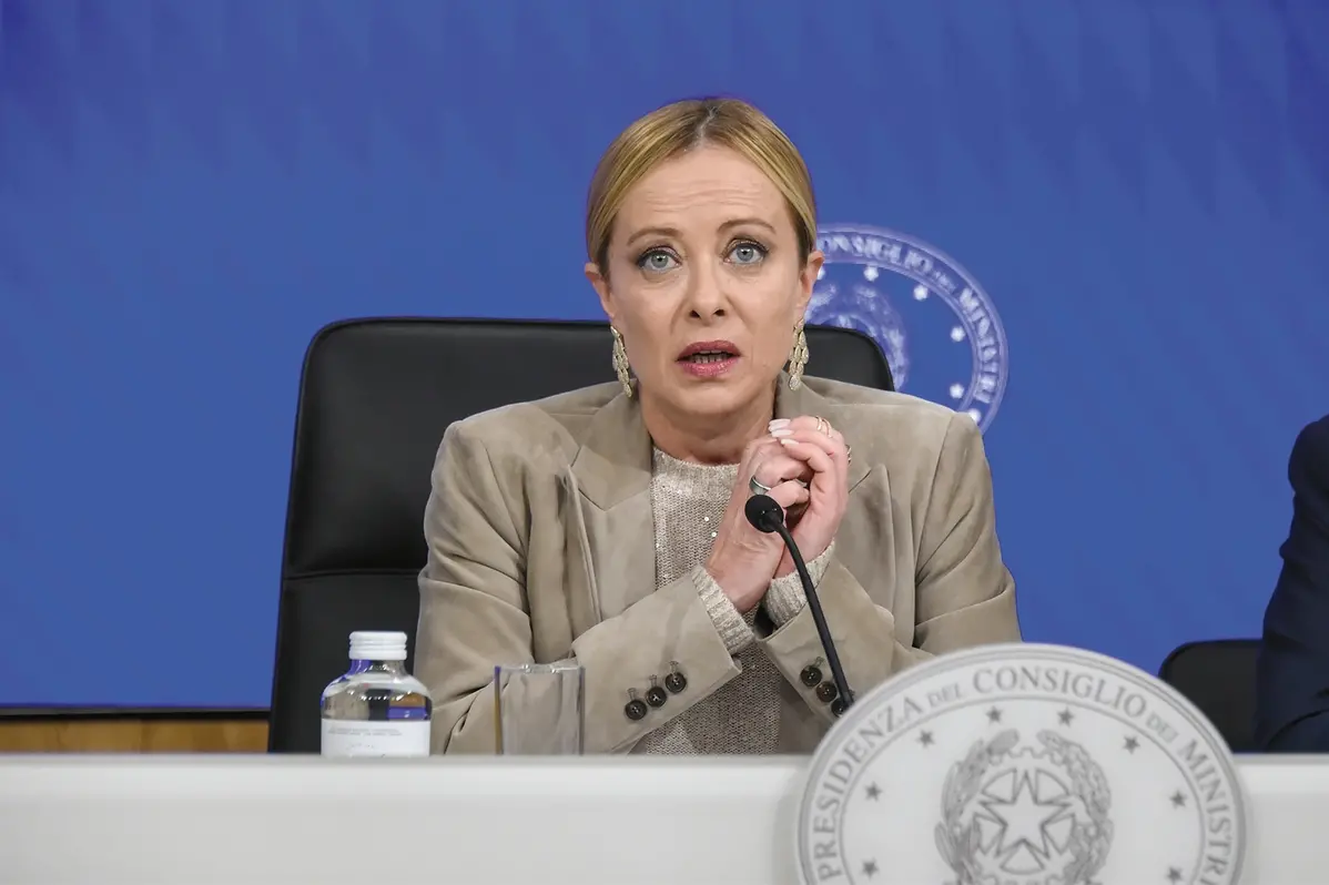 LA PRESIDENTE DEL CONSIGLIO GIORGIA MELONI , IMAGOECONOMICA