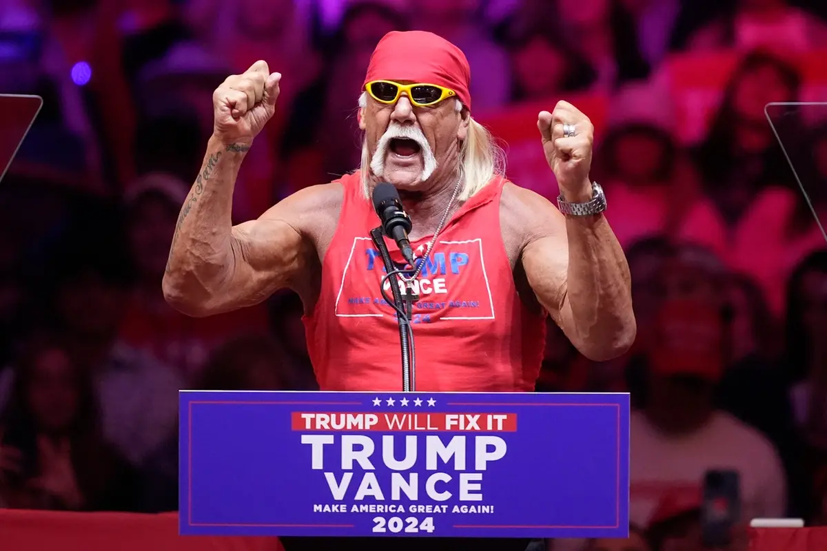 Elezioni 2024, Hulk Hogan a sostegno di Donald Trump al Madison Square Garden a New York , APN