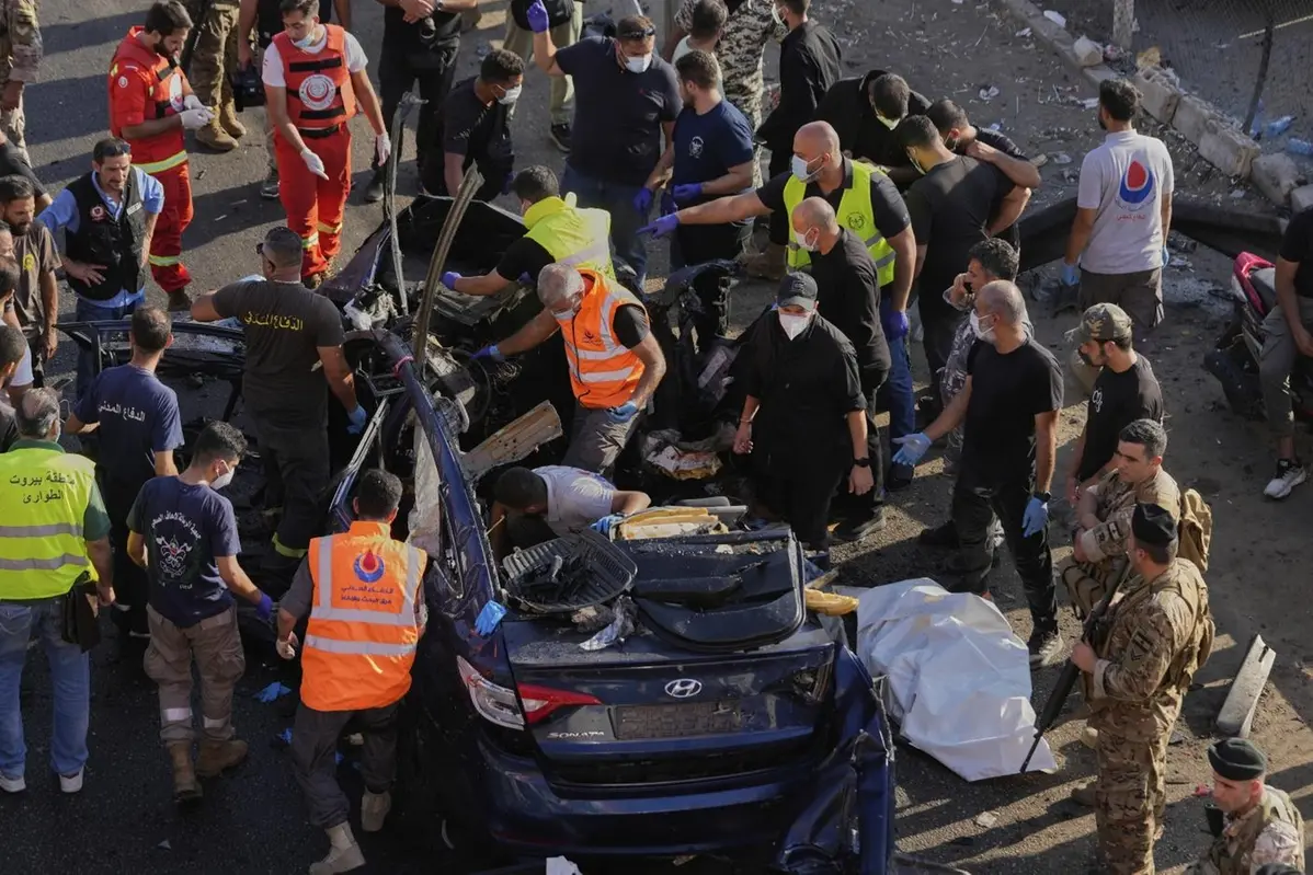 Libano - Attacco di un drone israeliano nella citt\\u00E0 di Khaldeh a sud di Beirut , APN