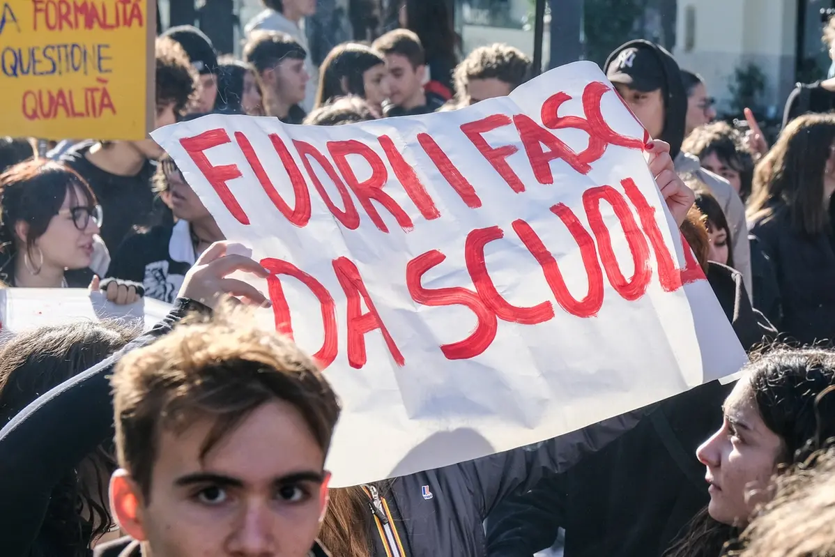 Roma, manifestazione studentesca No Meloni Day , LAPRESSE