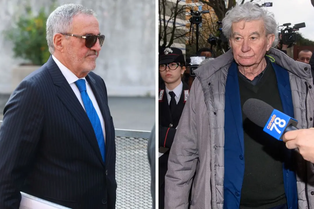 L\\'ex procuratore Venditti entra in tribunale a Brescia per il Riesame, a destra Lovati ex legale di Andrea Sempio