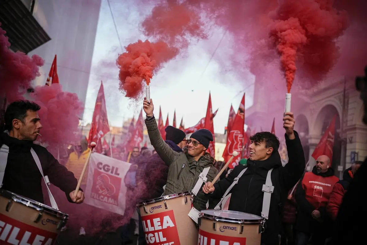 Sindacati in piazza per portestare contro il Governo Meloni , LAPRESSE