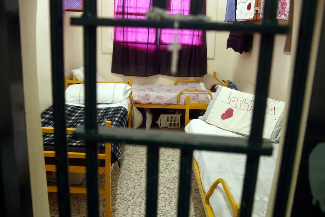 Nella foto Interno di una cella nel Carcere di San Vittore sezione femminile , LAPRESSE