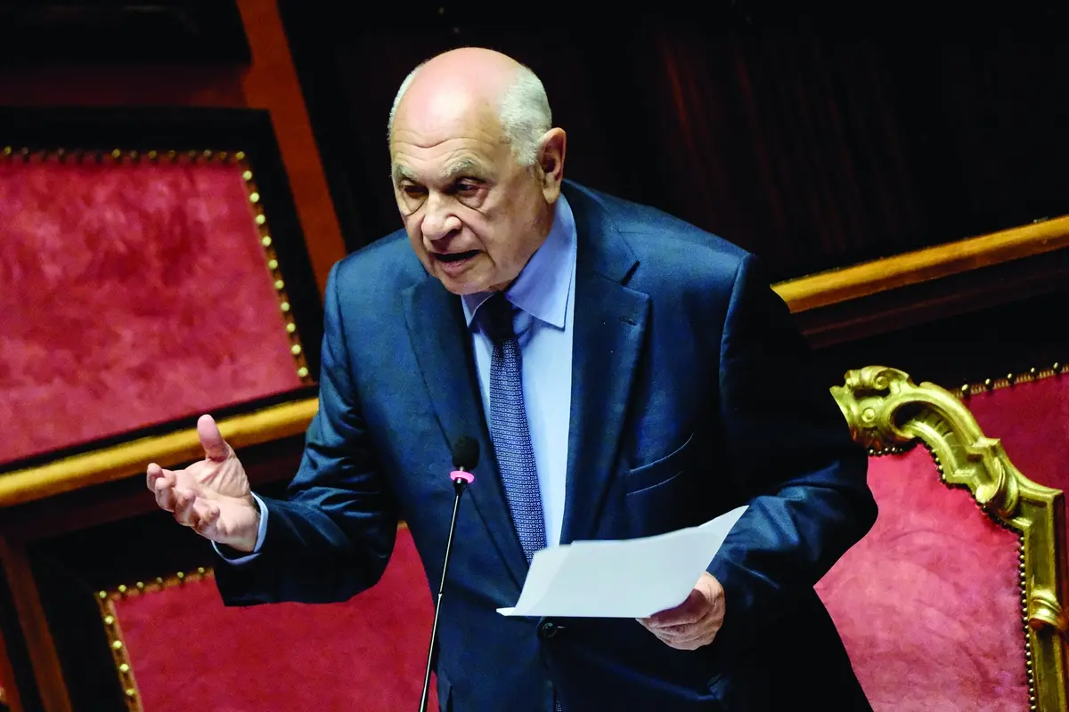 Il Ministro della Giustizia Carlo Nordio in occasione delle interrogazioni a risposta immediata durante lo svolgimento del question time in Senato a Roma, Gioved\\u00EC 15 Maggio 2025 (foto Mauro Scrobogna / LaPresse) Minister of Justice Carlo Nordio on the occasion of the immediate response questions during question time in the Senate in Rome, Thursday, May 15 2025 (Photo by Mauro Scrobogna / LaPresse) , LAPRESSE