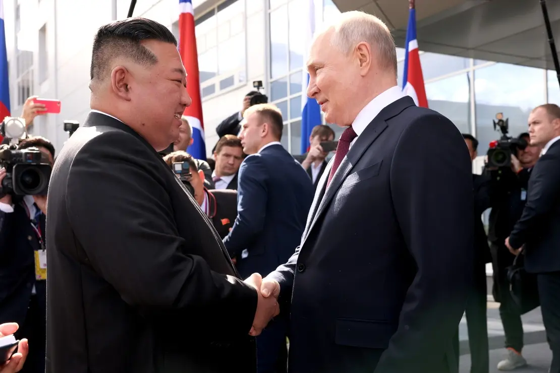 VLADIMIR PUTIN KIM JONG-UN JONG UN LEADER COREA DEL NORD , IMAGOECONOMICA