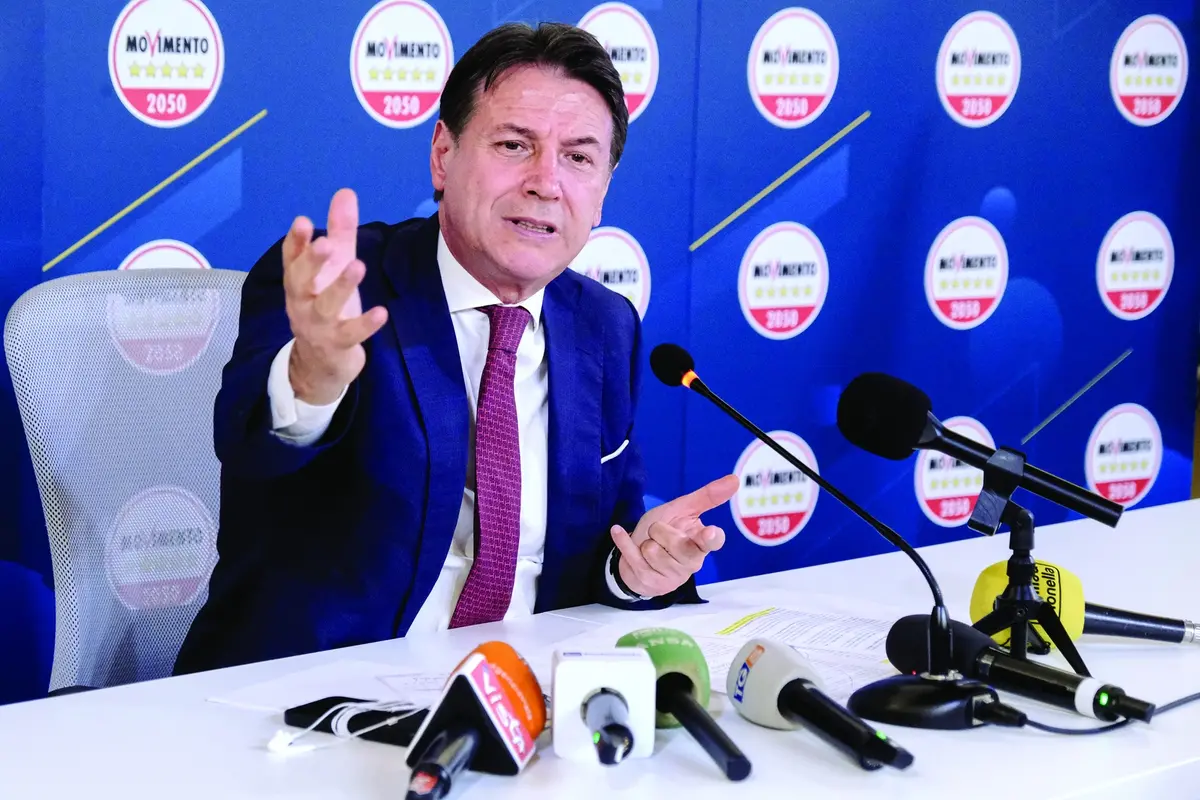 Il presidente M5S Giuseppe Conte , LAPRESSE