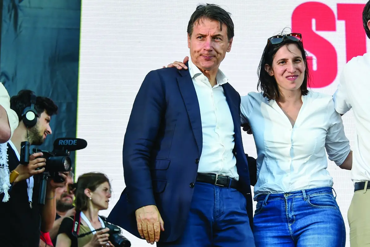 GIUSEPPE CONTE M5S, ELLY SCHLEIN SEGRETARIA PD , IMAGOECONOMICA
