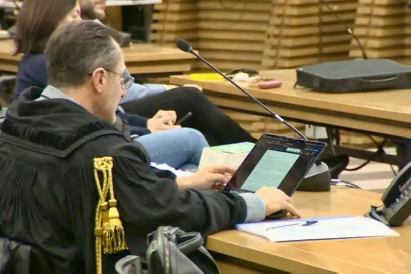 L\\'avvocato Matteo Marchesini durante il processo