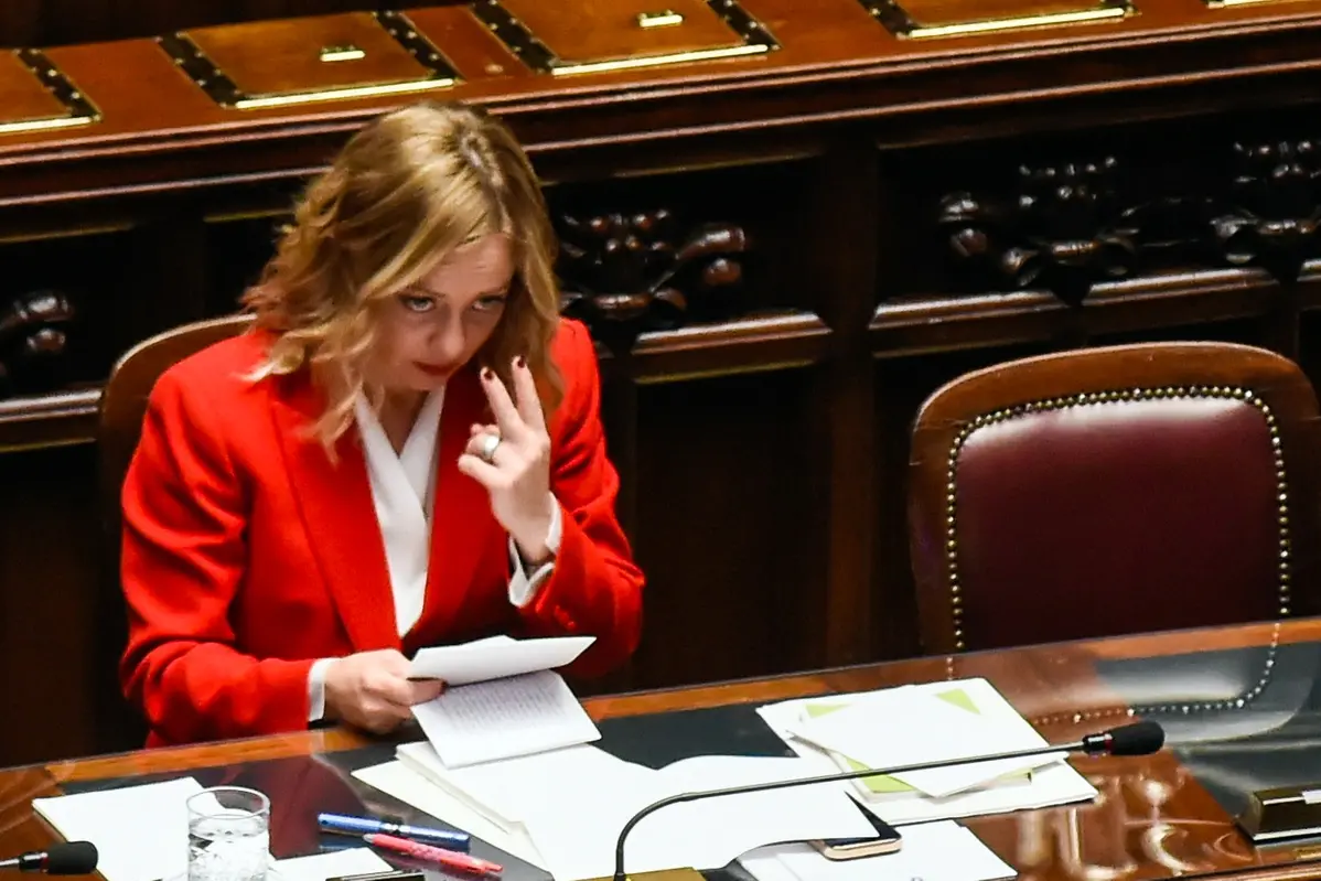 LA PRESIDENTE DEL CONSIGLIO GIORGIA MELONI , IMAGOECONOMICA