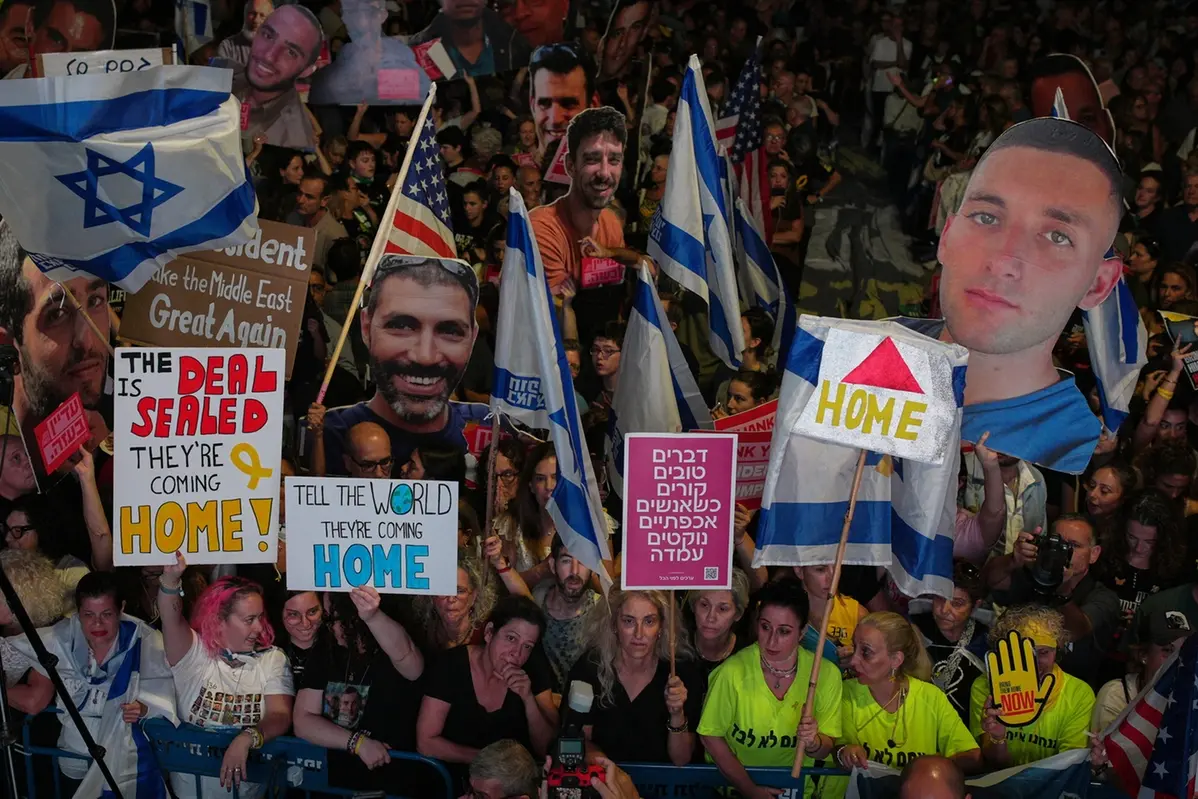 Manifestazione per la liberazione degli ostaggi israeliani , APN