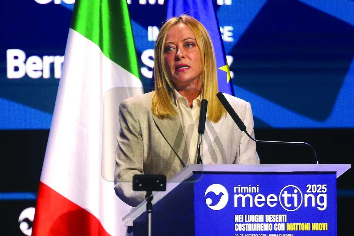 Meloni a Rimini , LAPRESSE