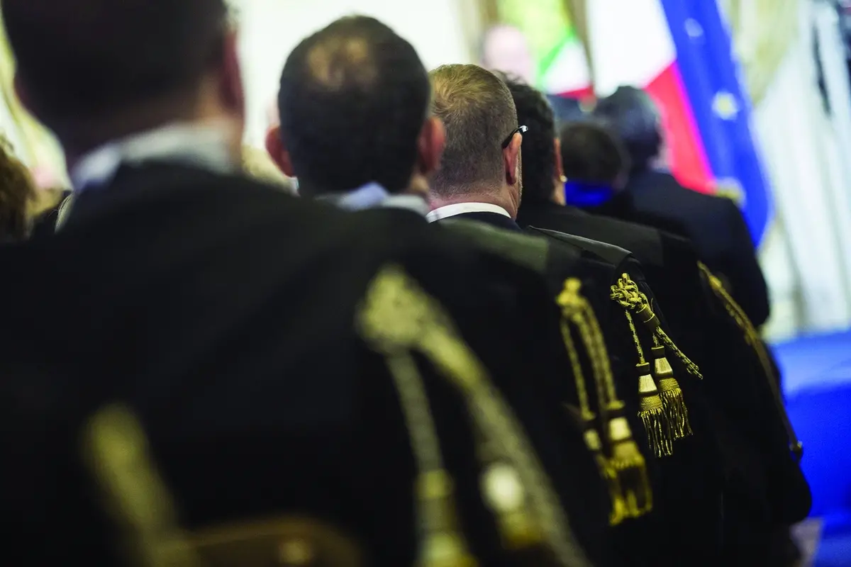 INAUGURAZIONE DELL\\'ANNO GIUDIZIARIO DEL CONSIGLIO NAZIONALE FORENSE TOGA TOGHE GIUSTIZIA AVVOCATO AVVOCATI AVVOCATURA