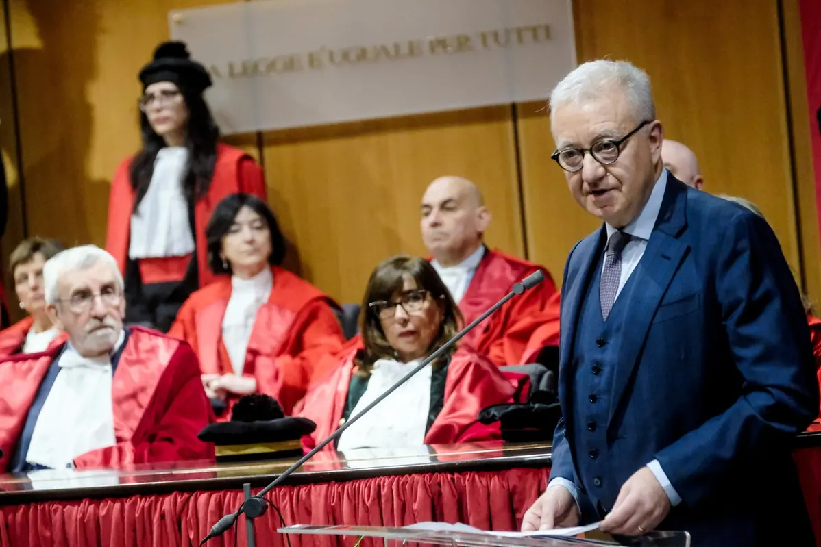 Il Sottosegretario Alfredo Mantovano in occasione dell\\u2019assemblea per l\\u2019inaugurazione dell\\u2019anno giudiziario 2025 presso la Corte di Appello di Roma , LAPRESSE